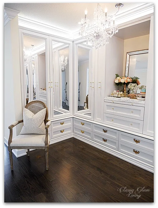 Glam room vanity outlet